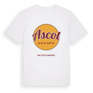 Ascot cirkel t-shirt – ekologisk bomull t-shirt från Pinshirt