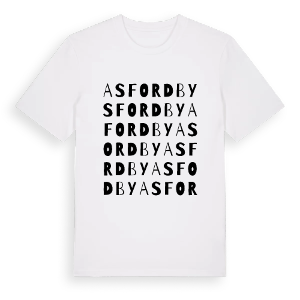 Asfordby ordlek t-shirt – ekologisk bomull t-shirt från Pinshirt