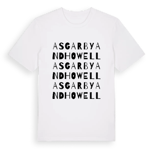 Asgarby and Howell ordlek t-shirt – ekologisk bomull t-shirt från Pinshirt
