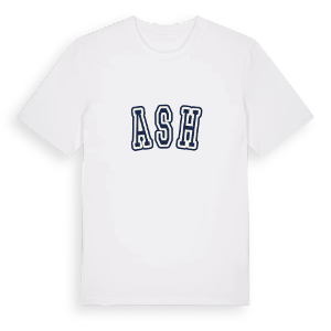 Ash college t-shirt – ekologisk bomull t-shirt från Pinshirt