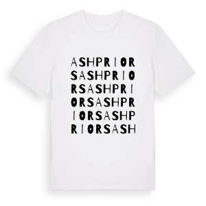 Ash Priors ordlek t-shirt – ekologisk bomull t-shirt från Pinshirt