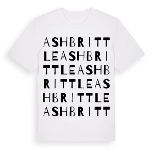Ashbrittle ordlek t-shirt – ekologisk bomull t-shirt från Pinshirt