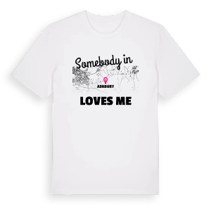 Någon i Ashbury älskar mig t-shirt – ekologisk bomull t-shirt från Pinshirt