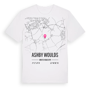 Ashby Woulds karta t-shirt – ekologisk bomull t-shirt från Pinshirt