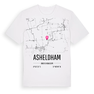 Asheldham karta t-shirt – ekologisk bomull t-shirt från Pinshirt
