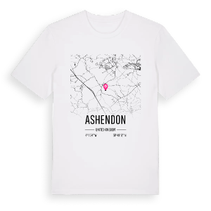 Ashendon karta t-shirt – ekologisk bomull t-shirt från Pinshirt