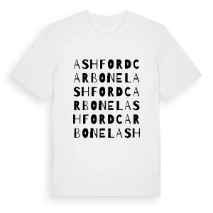 Ashford Carbonel ordlek t-shirt – ekologisk bomull t-shirt från Pinshirt