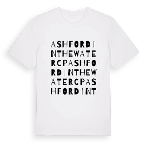 Ashford in the Water CP ordlek t-shirt – ekologisk bomull t-shirt från Pinshirt