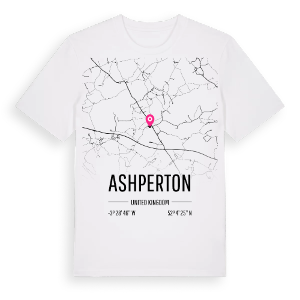 Ashperton karta t-shirt – ekologisk bomull t-shirt från Pinshirt