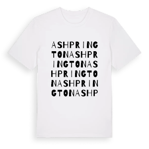 Ashprington ordlek t-shirt – ekologisk bomull t-shirt från Pinshirt