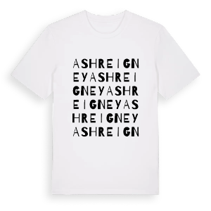 Ashreigney ordlek t-shirt – ekologisk bomull t-shirt från Pinshirt