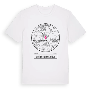 Ashton-in-Makerfield t-shirt – ekologisk bomull t-shirt från Pinshirt