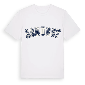 Ashurst college t-shirt – ekologisk bomull t-shirt från Pinshirt