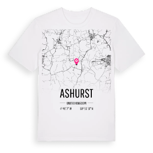 Ashurst karta t-shirt – ekologisk bomull t-shirt från Pinshirt