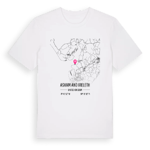 Askam and Ireleth karta t-shirt – ekologisk bomull t-shirt från Pinshirt