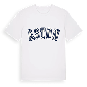 Aston college t-shirt – ekologisk bomull t-shirt från Pinshirt
