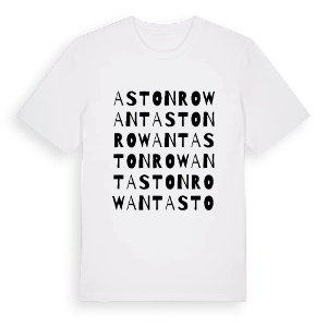 Aston Rowant ordlek t-shirt – ekologisk bomull t-shirt från Pinshirt
