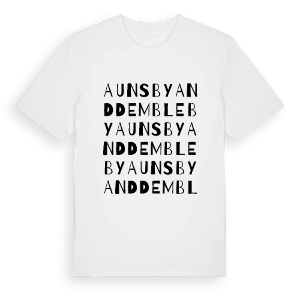Aunsby and Dembleby ordlek t-shirt – ekologisk bomull t-shirt från Pinshirt