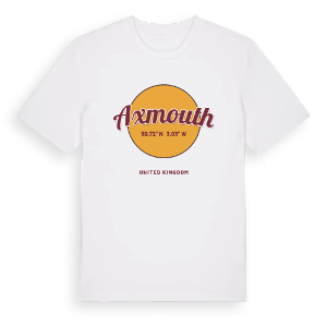 Axmouth cirkel t-shirt – ekologisk bomull t-shirt från Pinshirt