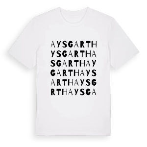 Aysgarth ordlek t-shirt – ekologisk bomull t-shirt från Pinshirt