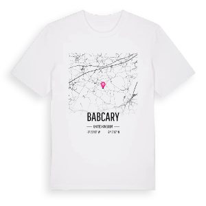 Babcary karta t-shirt – ekologisk bomull t-shirt från Pinshirt