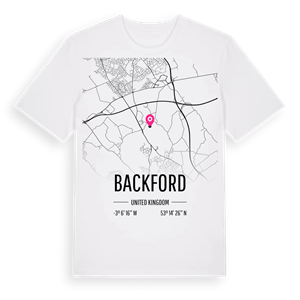 Backford karta t-shirt – ekologisk bomull t-shirt från Pinshirt