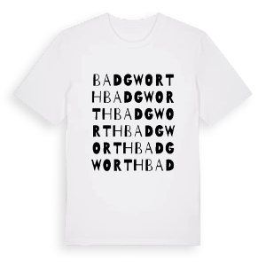 Badgworth ordlek t-shirt – ekologisk bomull t-shirt från Pinshirt