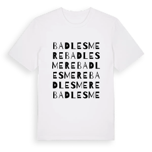Badlesmere ordlek t-shirt – ekologisk bomull t-shirt från Pinshirt