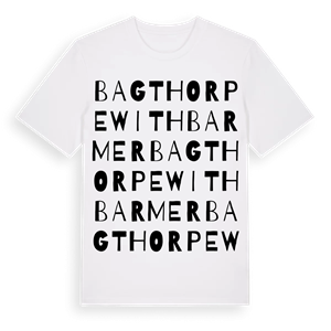Bagthorpe with Barmer ordlek t-shirt – ekologisk bomull t-shirt från Pinshirt