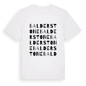 Balderstone ordlek t-shirt – ekologisk bomull t-shirt från Pinshirt