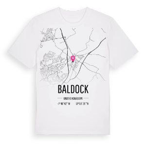 Baldock karta t-shirt – ekologisk bomull t-shirt från Pinshirt
