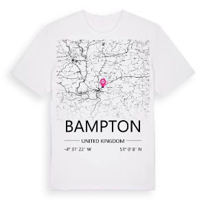 Bampton karta t-shirt – ekologisk bomull t-shirt från Pinshirt