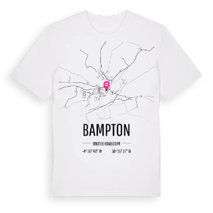 Bampton karta t-shirt – ekologisk bomull t-shirt från Pinshirt