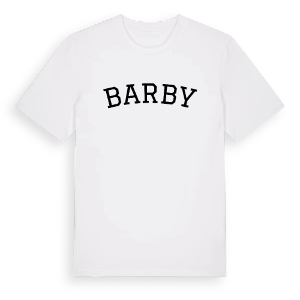 Barby böjd t-shirt – ekologisk bomull t-shirt från Pinshirt