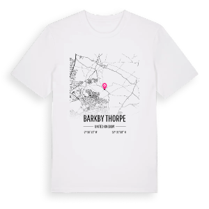 Barkby Thorpe karta t-shirt – ekologisk bomull t-shirt från Pinshirt