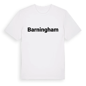 Barningham fetstil t-shirt – ekologisk bomull t-shirt från Pinshirt