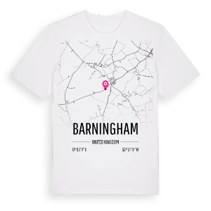 Barningham karta t-shirt – ekologisk bomull t-shirt från Pinshirt