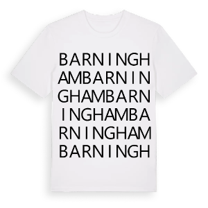 Barningham ordlek t-shirt – ekologisk bomull t-shirt från Pinshirt