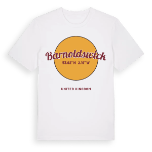 Barnoldswick cirkel t-shirt – ekologisk bomull t-shirt från Pinshirt