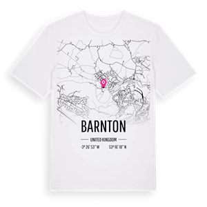 Barnton karta t-shirt – ekologisk bomull t-shirt från Pinshirt