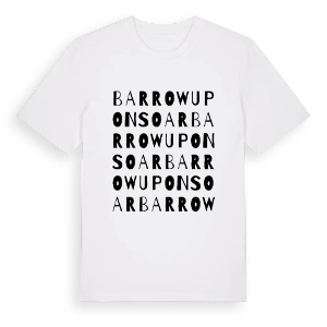 Barrow upon Soar ordlek t-shirt – ekologisk bomull t-shirt från Pinshirt