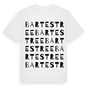 Bartestree ordlek t-shirt – ekologisk bomull t-shirt från Pinshirt
