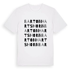 Barton Hartshorn ordlek t-shirt – ekologisk bomull t-shirt från Pinshirt