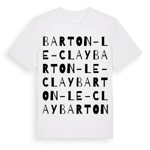 Barton-le-Clay ordlek t-shirt – ekologisk bomull t-shirt från Pinshirt