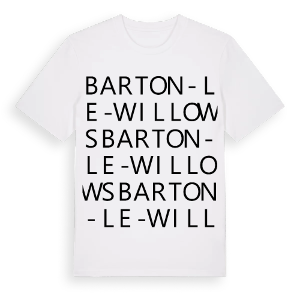 Barton-le-Willows ordlek t-shirt – ekologisk bomull t-shirt från Pinshirt