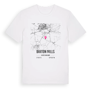 Barton Mills karta t-shirt – ekologisk bomull t-shirt från Pinshirt
