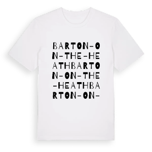 Barton-on-the-Heath ordlek t-shirt – ekologisk bomull t-shirt från Pinshirt