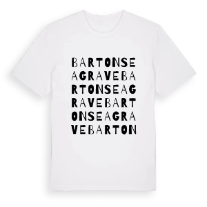 Barton Seagrave ordlek t-shirt – ekologisk bomull t-shirt från Pinshirt