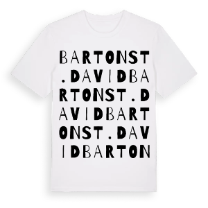 Barton St. David ordlek t-shirt – ekologisk bomull t-shirt från Pinshirt