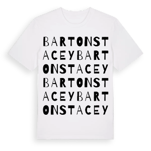Barton Stacey ordlek t-shirt – ekologisk bomull t-shirt från Pinshirt